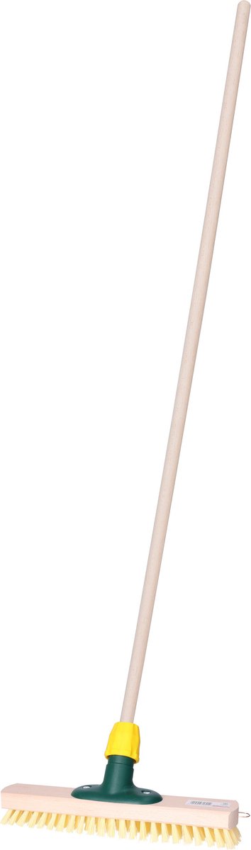 Goedkoopste Brumag Luiwagen/schrobber Dirtmaster 30 cm - met houten steel 130 cm - schrobborstel - schoonmaakborstel - harde ondergronden