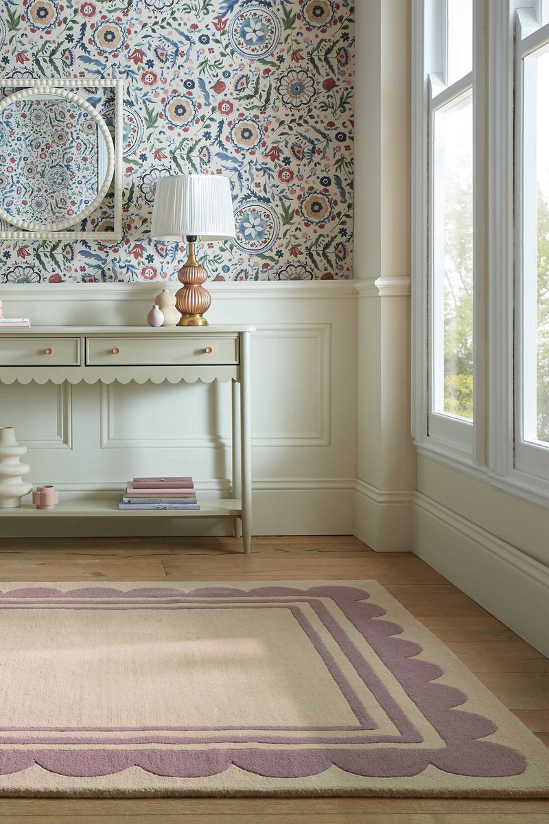 flycarpets Laagpolig vloerkleed Lois - 100% Wol - Paars 160 x 230 cm