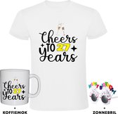 27 jaar Heren T-shirt + Koffiemok + Happy birthday bril - 27e verjaardag - feest - proost - drank