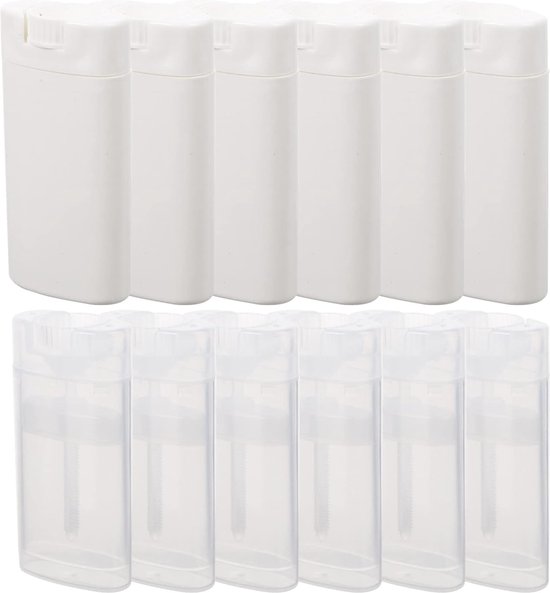 12 Pièces Petits Flacons De Voyage Vides  Rechargeables - Conteneurs Plastique Hermétiques Pour Liquides, Crèmes, Perles Et Médicaments