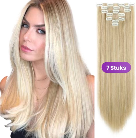 Foto: Sassygoods haar extensions clip in hairextensions clip in extensions extensions clip in haarstuk nephaar nep haar haar professionele haarverlenging blond