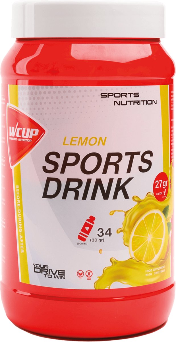 Goedkoopste Wcup Sports Nutrition - Sports Drink (Lemon - 1020 gram) - Poeder