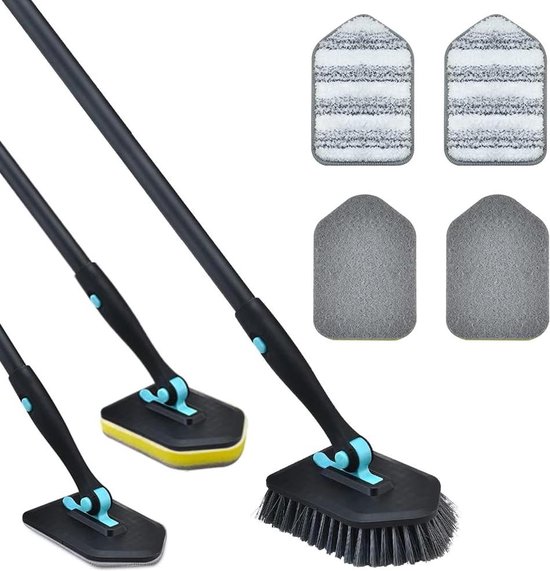 ZMDMAH Set van 5 wasmachine-borstels, reinigingsborstel met lange handgreep, reinigingsborstel, spleetreinigingsborstelset, reinigingsborstels, geschikt voor wasmachine, airconditioning, badkamer