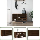 Meuble à chaussures The Living Store - Elegant - Ranger - Dimensions - 102 x 36 x 60 cm - Savoir-faire - Durable - Couleur - Chêne brun