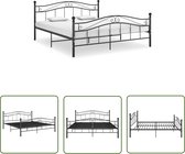 The Living Store Cadre de lit métal noir 140x200 cm - Cadre de lit - Encadrements de lit - Lit double - Lits doubles - Lit - Lits - Transformation lit - Transformation lit - Cadre - Cadres - Meubles de couchage