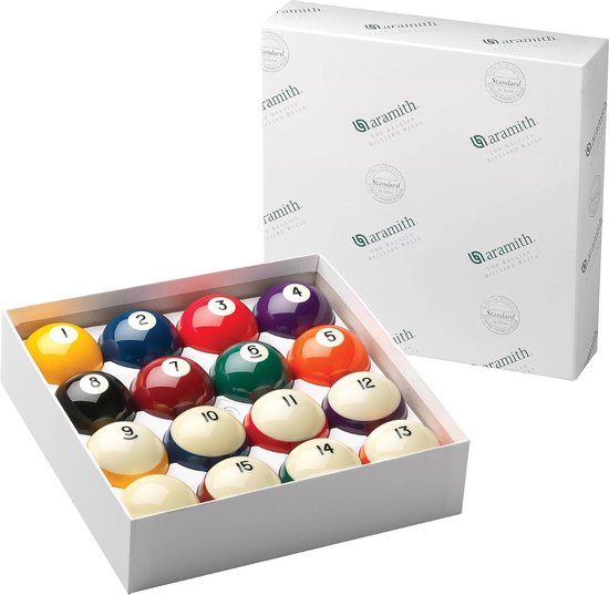 Poolballen Aramith standaard maat 57,2 mm