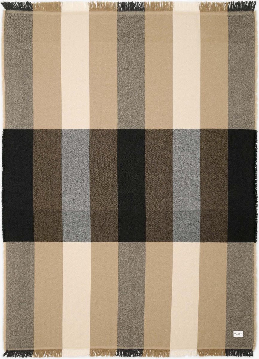 Marc O'Polo Eryk Plaid Zwart - 150x200 cm