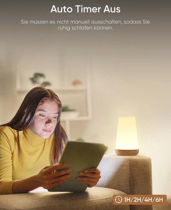 Dimbare Nachtlampjes set van 2 - LED Tafellamp met USB Oplaadbare Batterij en Afstandsbediening - 13 Kleuren en 3 Lichtmodi voor Kinderen — afbeelding 4