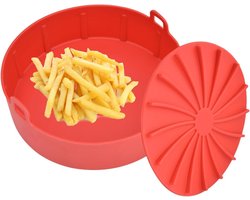 Vervanging Rode Siliconen Mand voor Air Fryer Pot - Multifunctionele Siliconen Pad en Stoomboot Liners - Accessoires voor Air Fryer Oven - Meer Dan 7.5in