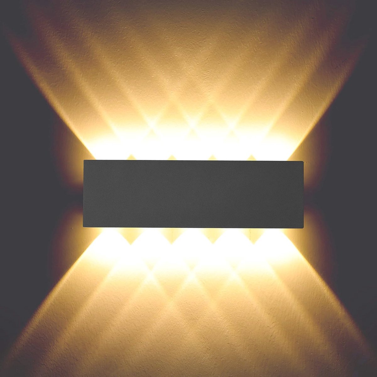 10 W LED Wandlamp - Aluminium Up Down Spotlicht voor Binnen - IP54 Waterdicht - Warmwit Licht - Modern Design voor Woonkamer, Slaapkamer, Hal en Trap