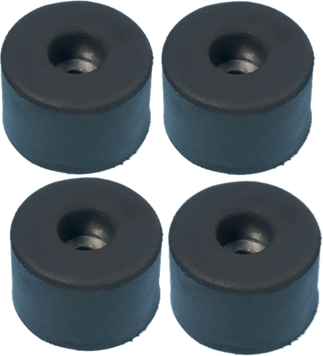 Adam Hall 4911 4xrubber voet im Set 38x25mm met staalplaat, set - Rack voeten