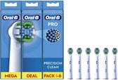 Bol.com Oral-B Pro - Precision Clean -Mega Deal-Opzetborstels 6 stuks aanbieding