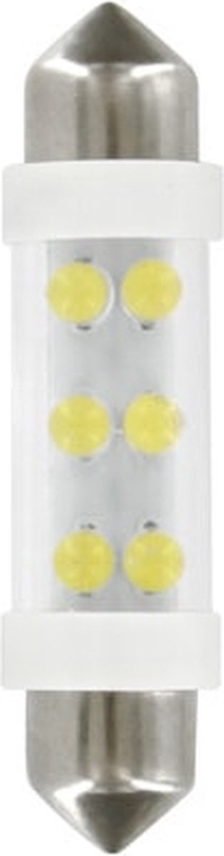 Buislamp 11x41mm - 24 Volt - 6 LED - 2 stuks - wit - SV8,5-8
