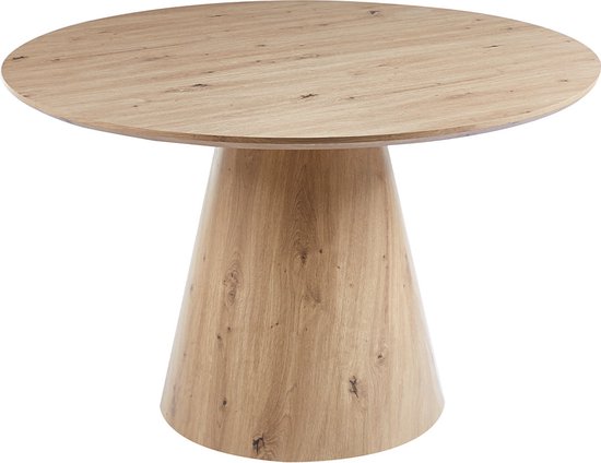 Table de salle à manger Chêne Berbère - MDF - Ronde - 120x120 - Hauteur 75 cm