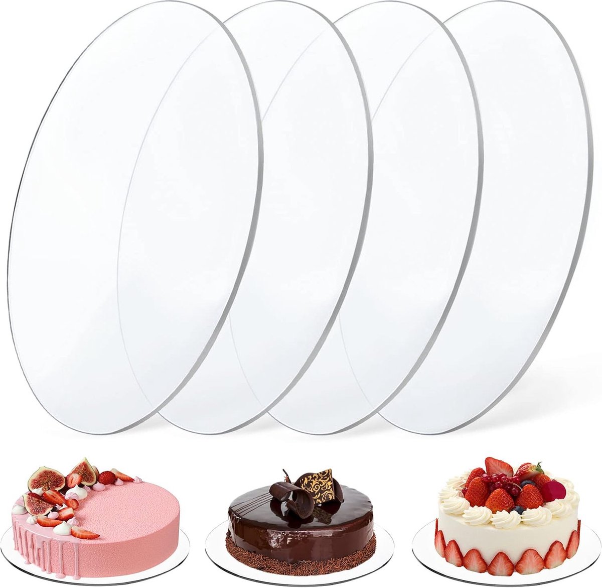 Goodivery ® Cakepresentatie Set van 4 Stuks voor Elegante Taartdecoratie en Presentatie