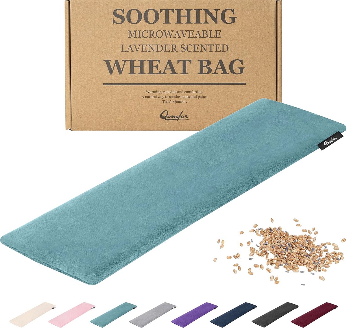 Goedkoopste Grote Pittenzak Lavendel - Herbruikbare Graan & Lavendel Warmtezak voor Pijnverlichting Nek, Schouders en Rug - Zachte Fleece Hoes