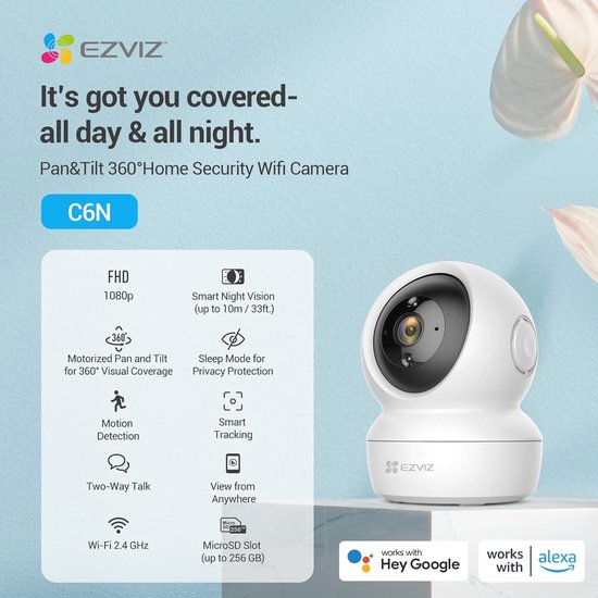 Hama WiFi draaibare binnen bewakingscamera, zwart
