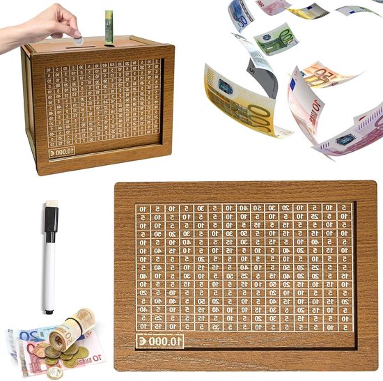 Spaarpot automatische teller transparant kopen