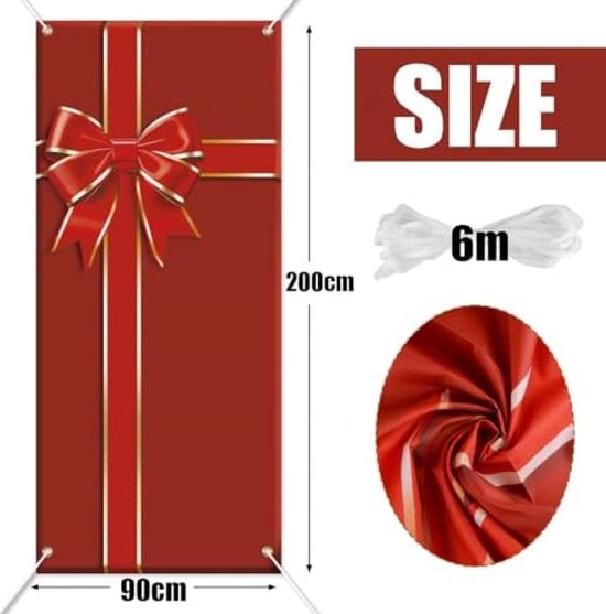 Grand Nœud De Porte Noël En Toile De Jute – Décoration Festive XXL Pour Porte, Cheminée, Fenêtre, Mariage & Fêtes