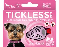 Tickless Dog & Cat Repeller 10.5x9.5x2 cm - Teek en Vlo afweer - Pink