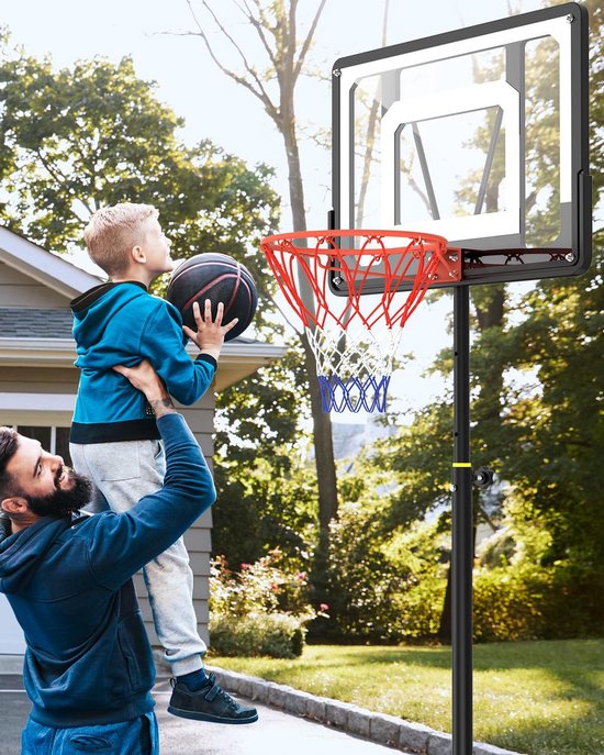 HUDORA Basketballständer Playoff 205 - höhenverstellbarer Basketballkorb mit Ständer für Kinder & Jugendliche - Mobiler Outdoor Basketballkorb für den Garten - Stand-Basketballkorb mit Rollen
