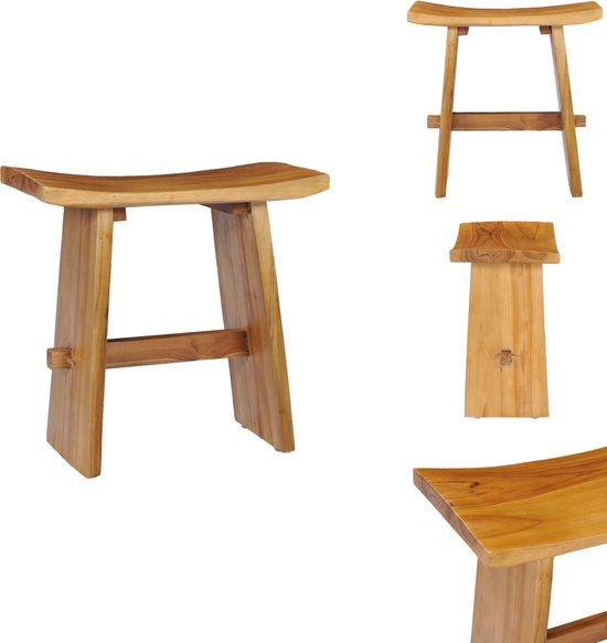 vidaXL Kruk/koffietafel massief hout teak