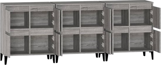 vidaXL Buffet - Classic s - Meubles - 60 x 35 x 70 cm - Chêne Sonoma Grijs - Armoire de cuisine