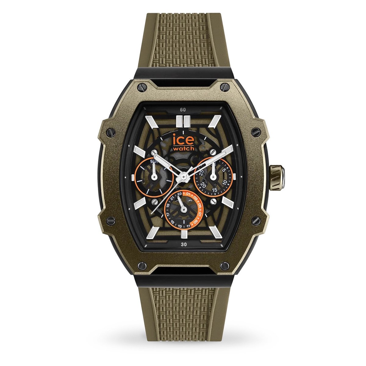 Ice Watch ICE boliday - Khaki black skel - Steel 024369 Horloge - Siliconen - Groen - Ø 46 mm