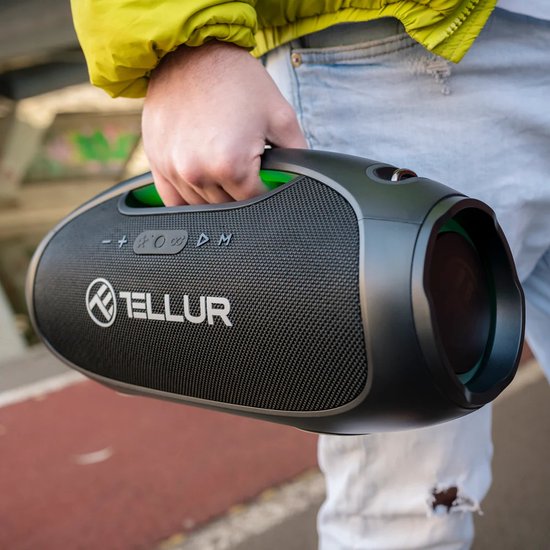 Tellur Obia Pro Bluetooth Speaker 60W Boombox Zwart, Draadloos, Waterbestendig, 10 uur batterij, Sterk bass