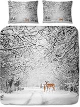 Comfortabele Katoen Dekbedovertrek Winter Forest | 240x200/220 | Duurzaam En Slijtvast | Fijn Geweven