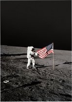 Exploring lunar ocean of storms (maanlanding) - Foto op Forex - 50 x 70 cm
