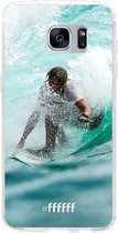 Samsung Galaxy S7 Edge Hoesje Transparant TPU Case - Boy Surfing #ffffff