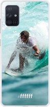 Samsung Galaxy A71 Hoesje Transparant TPU Case - Boy Surfing #ffffff