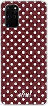 Samsung Galaxy S20+ Hoesje Transparant TPU Case - Burgundy Dots #ffffff