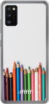 Samsung Galaxy A41 Hoesje Transparant TPU Case - Pencils #ffffff