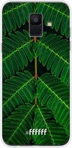 Samsung Galaxy A6 (2018) Hoesje Transparant TPU Case - Symmetric Plants #ffffff