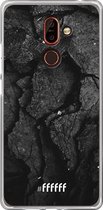Nokia 7 Plus Hoesje Transparant TPU Case - Dark Rock Formation #ffffff