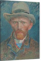 Zelfportret, Vincent van Gogh - Foto op Canvas - 75 x 100 cm