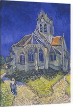De kerk van Auvers sur Oise, Vincent van Gogh - Foto op Canvas - 75 x 100 cm