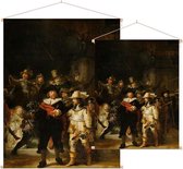 De Nachtwacht, Rembrandt van Rijn - Foto op Textielposter - 45 x 60 cm