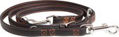 Duvo+ Trendy leder leiband duo Zwart 100-200cm/18mm