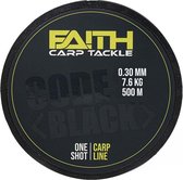 Faith Code Black One Shot - 500m - 0.30mm - 7.6kg - Nylon - Vislijn