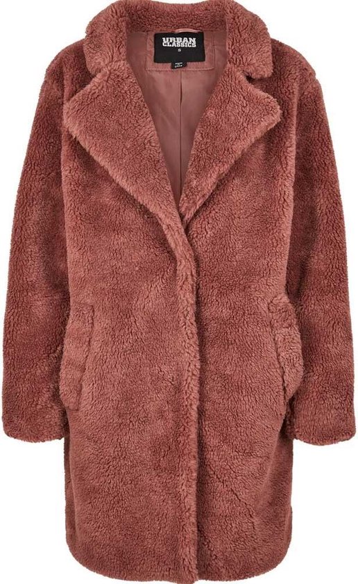 Urban Classics tussenmantel sherpa coat Rosé-S