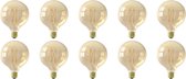 CALEX - LED Lamp 10 Pack - Globe Spiraal - Filament G125 - E27 Fitting - Dimbaar - 4W - Warm Wit 2100K - Amber - BSE