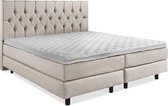 Capiton boxspring compleet 200x200 Beige