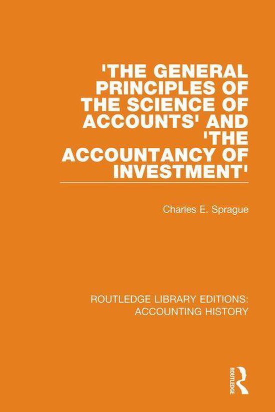Routledge Library Editions: Accounting History - 'The Genera ... - cover