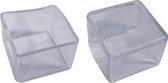 Set van 32 flexibele stoelpootdoppen (omdop, vierkant, 40 mm, transparant) [O-SQ-40-T] [WD1596893855]
