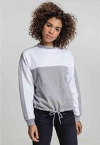 Urban Classics Sweater/trui -S- OVersize 2-Tone Stripe Crew Grijs
