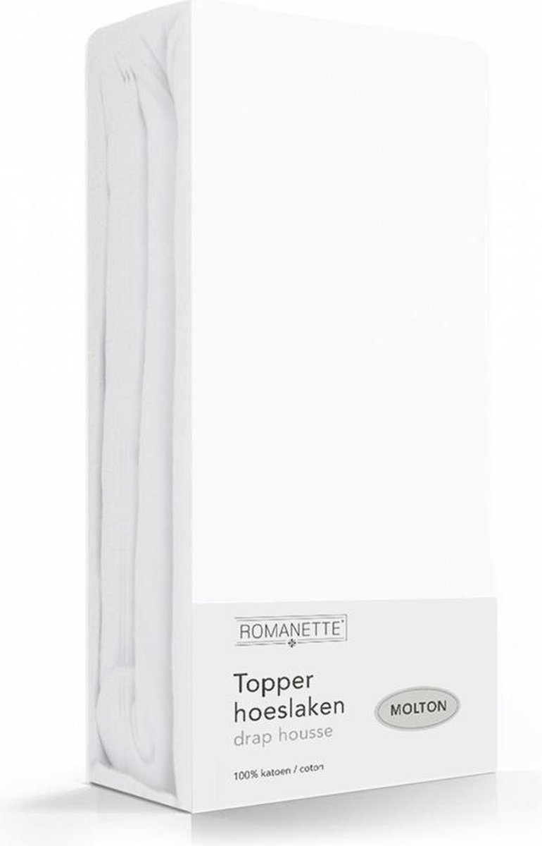 Hoogwaardige Katoen Molton Topper Extra Lang | 90x220 | Ideale Bescherming Tegen Huismijt En Vuil | Rondom Elastiek