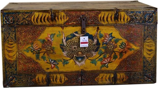 Fine Asianliving Coffre tibétain traditionnel antique fait à la Handgemaakt  - Cabinet... | bol.com